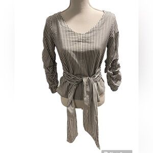 {Ultra Flirt} Long Ruffle Sleeved Blouse